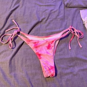 Pink tie dye bikini bottoms